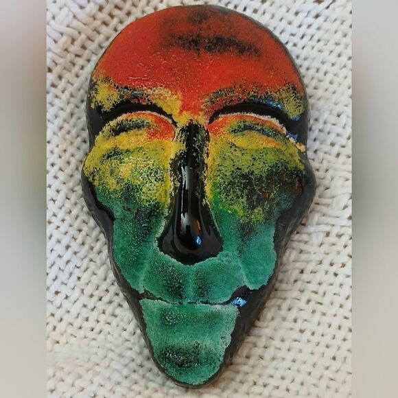 Glass Art Face Mask by Kjell Engman For Kosta Boda 1980s Signed & Numbered - Picture 1 of 8